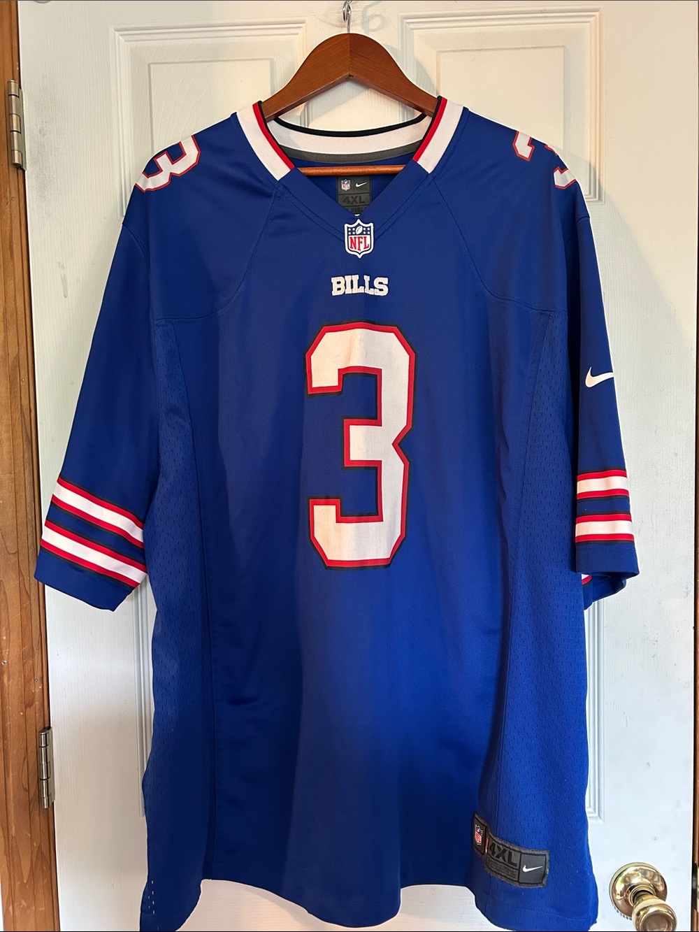 Nike Buffalo Bills #3 Blue and red NFL Jersey